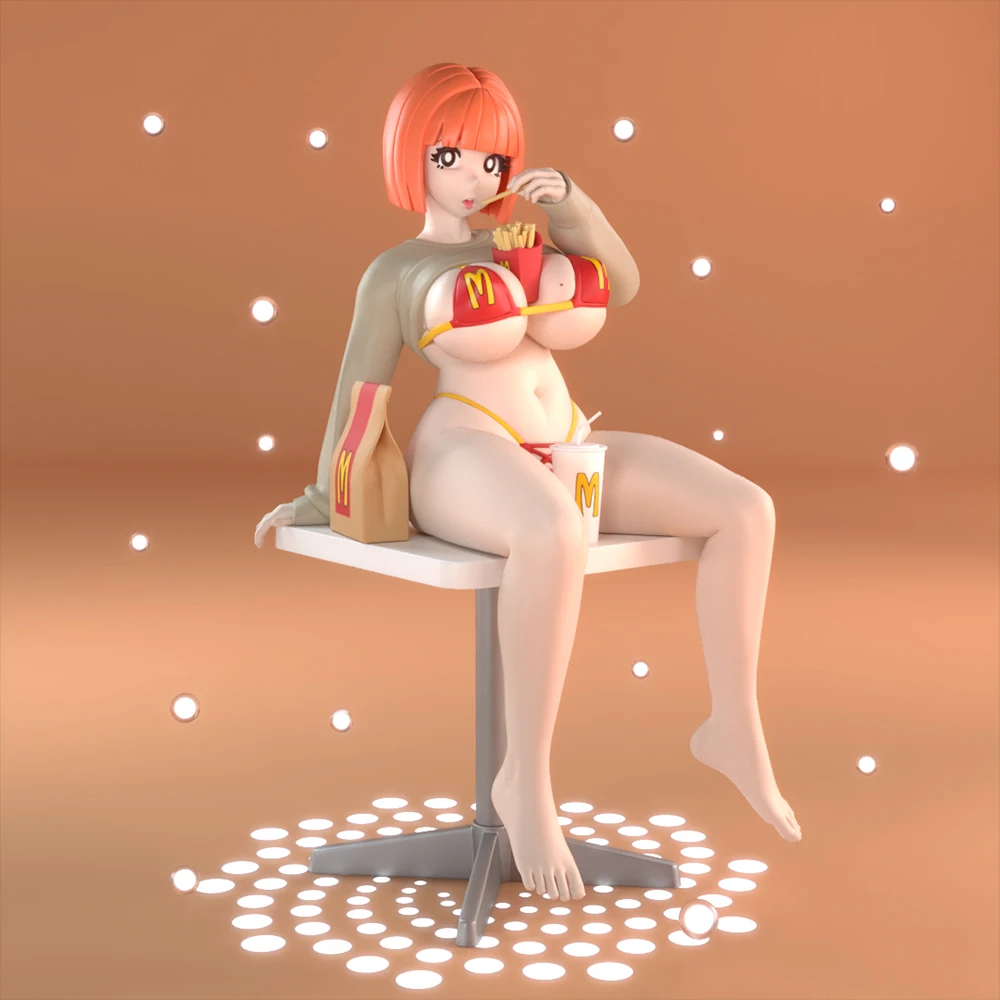 

1/24 3d Printing Model Kit Beauty Girl McMILF NSFW Anime Figure Model Kit DIY Miniature Reduction Statue Unpainted Toys