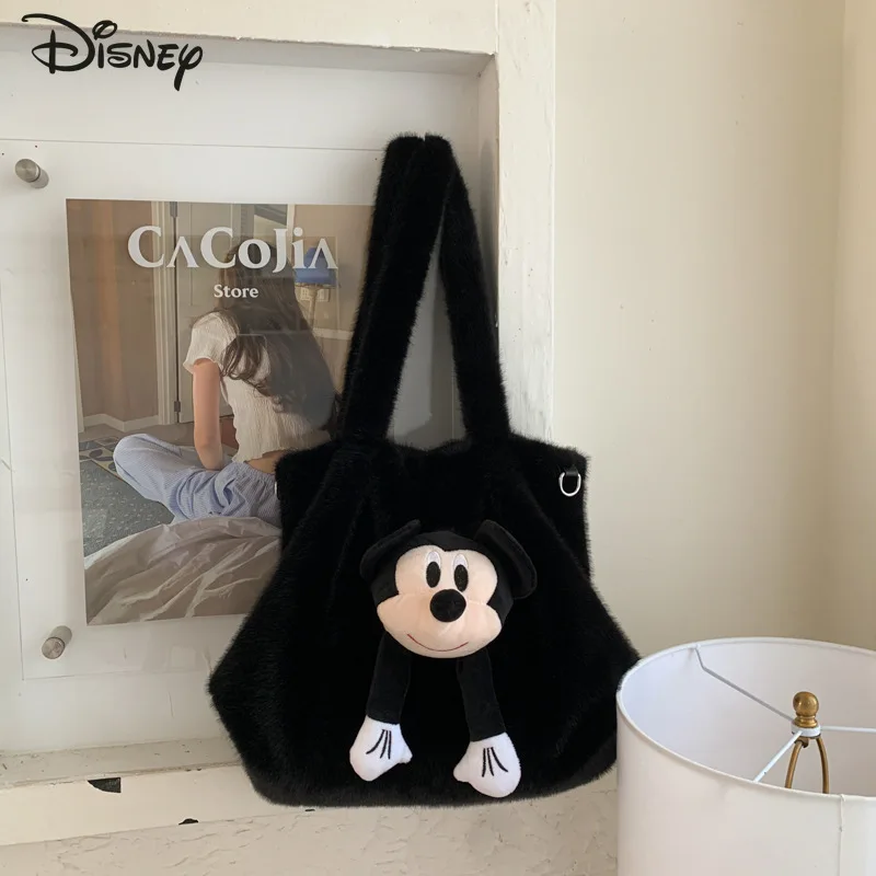 

Mickey New Women's Crossbody Bag High-quality Autumn and Winter Single Shoulder Bag Solid Color Versatile High-end Accessory Bag