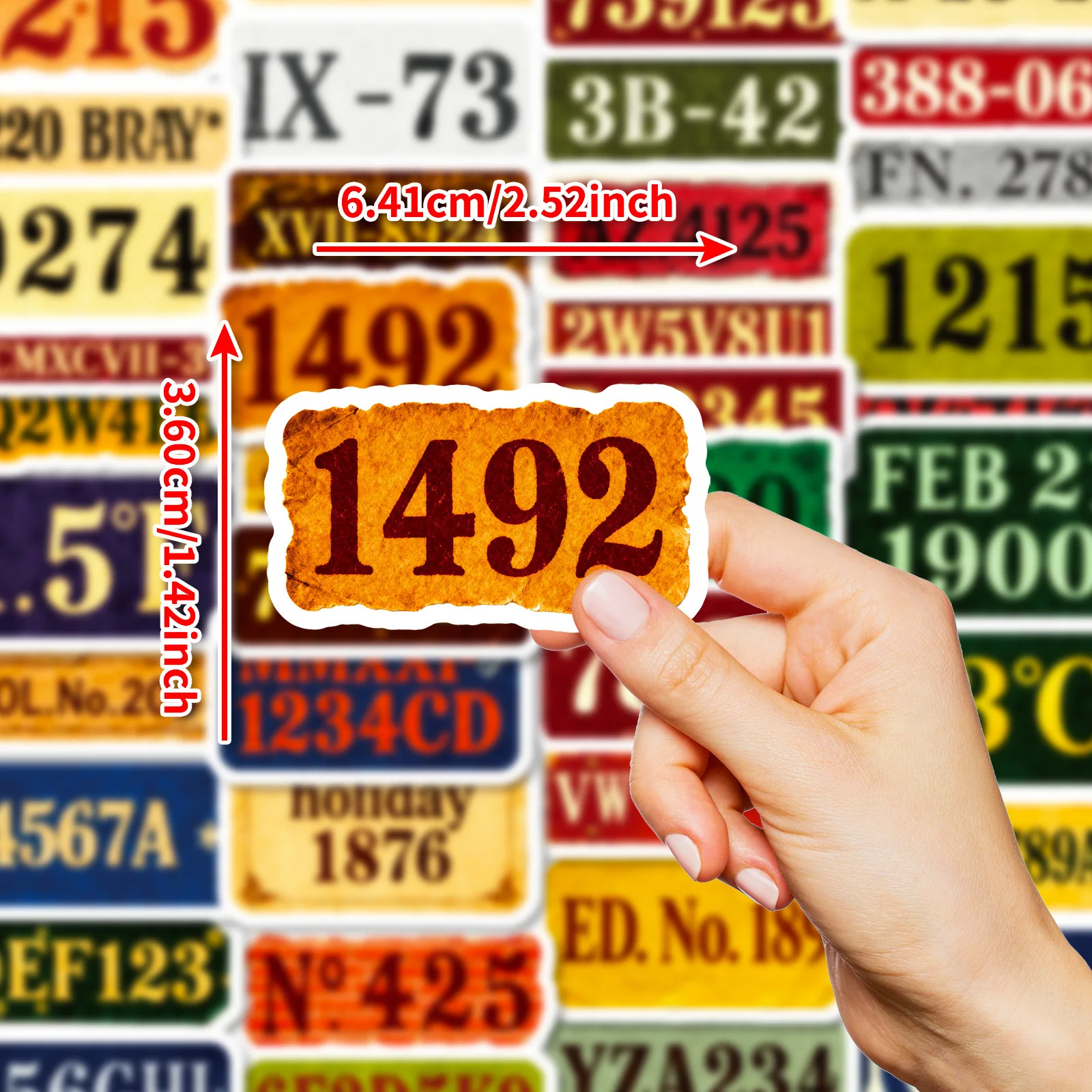 56 pezzi numero lettera adesivi cartoni animati etichetta decorazione graffiti retrò giocattoli fai da te frigorifero laptop chitarra auto bici skateboard decalcomanie