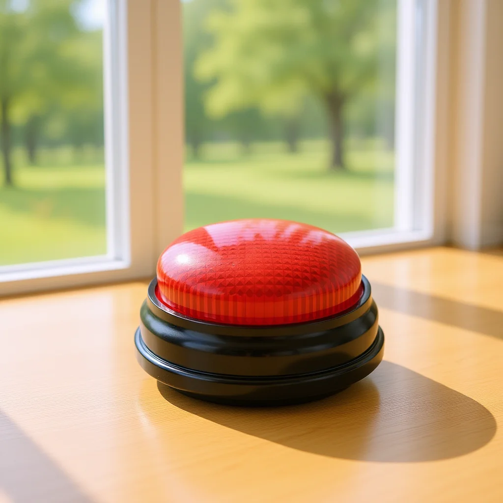 

Звуковая кнопка-сигнализация с подсветкой для вечеринок, соревнований, розыгрышей, офисных игр и веселых мероприятий.