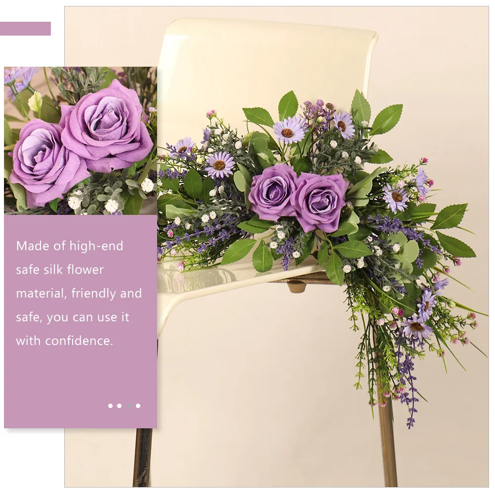 

Chrysanthemum Rose Lintel Hanging Garland Artificial Flower Wreath Decorative Leaves Arrangement DIY Home Party Wedding