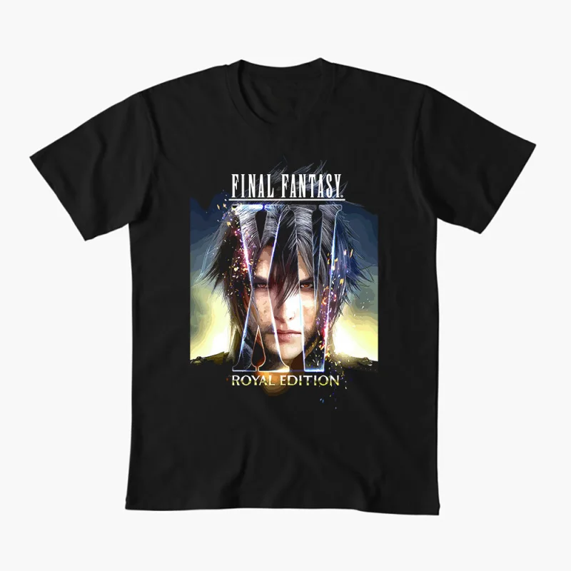 

Final Fantasy XV Royal Edition Gift T shirt for RPG gamer 100% cotton Short Sleeve Graphic Clothes All size tops S-6XL