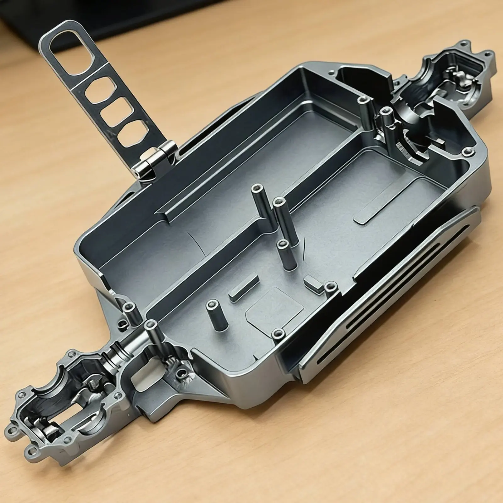 

Металлическая усиленная нижняя пластина шасси для радиоуправляемых машинок масштаба 1/16, изготовленная на ЧПУ, из высококачественных материалов, запчасть для игрушечных автомобилей