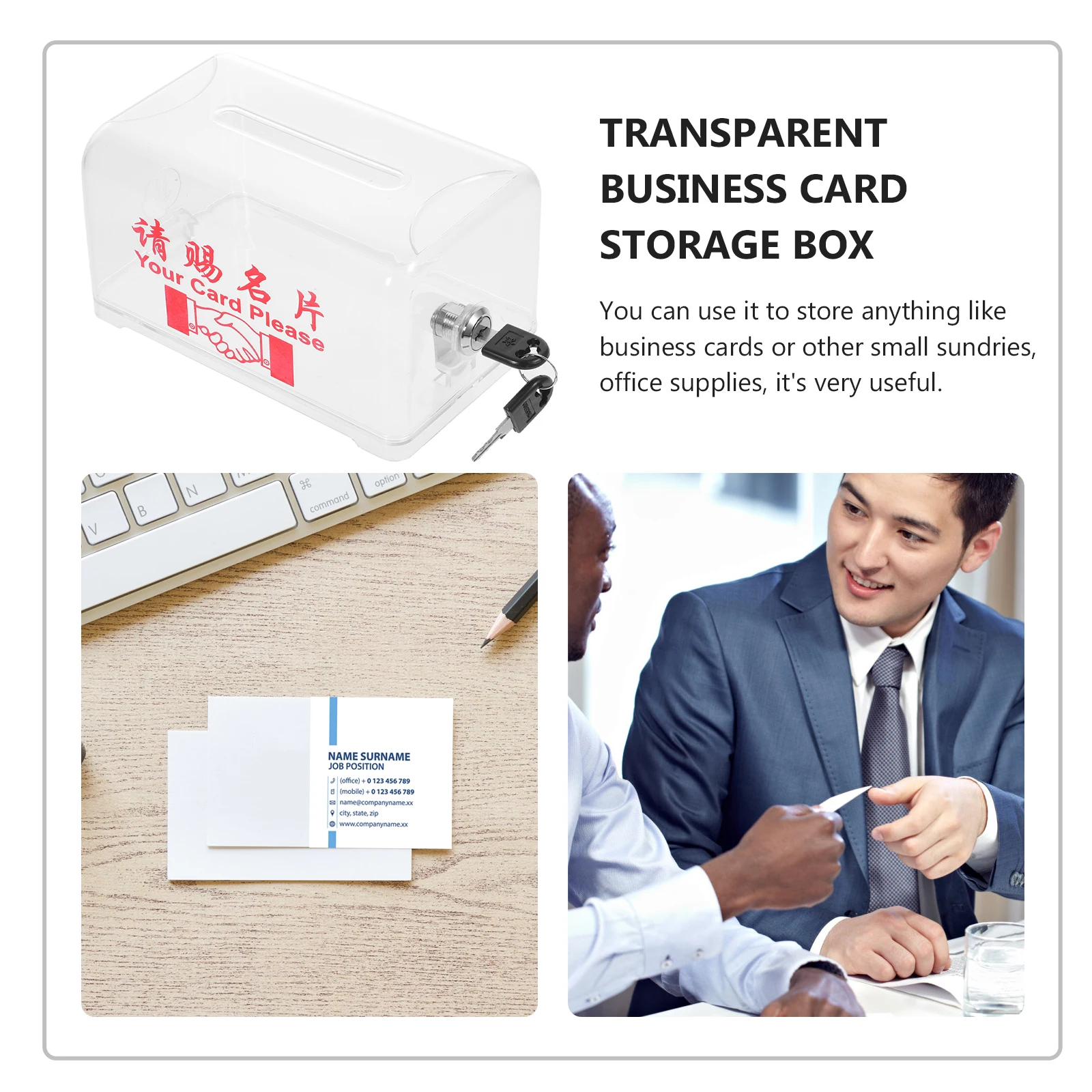 

Aldult Business Card Case Office Cards Collection for Conference Plastic Company Holder