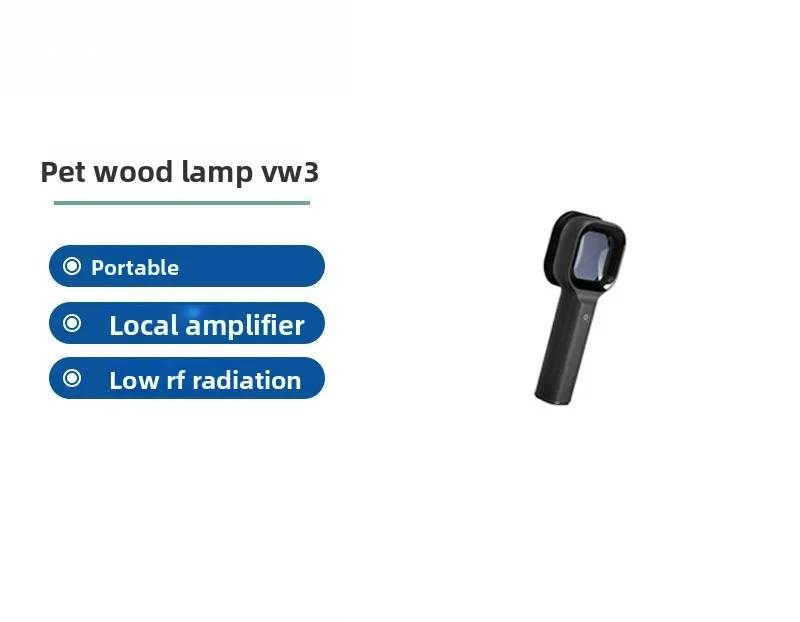 Pettisk VW3 Veterinary Wood's Lamp 320-400nm UV Skin Analyzer for Cat Ringworm Fungus Detection with 50mm Lens CE