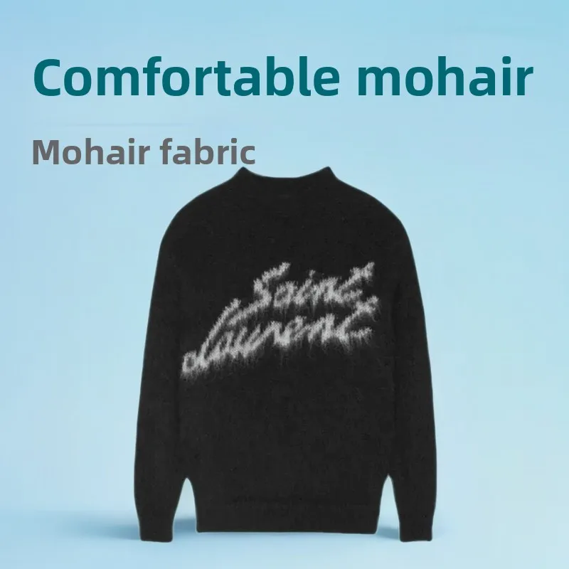 

Мягкий уютный вязаный свитер Bla, женский свободный крой с буквенным принтом, ленивый топ, зимнее новое поступление, модный женский трикотаж