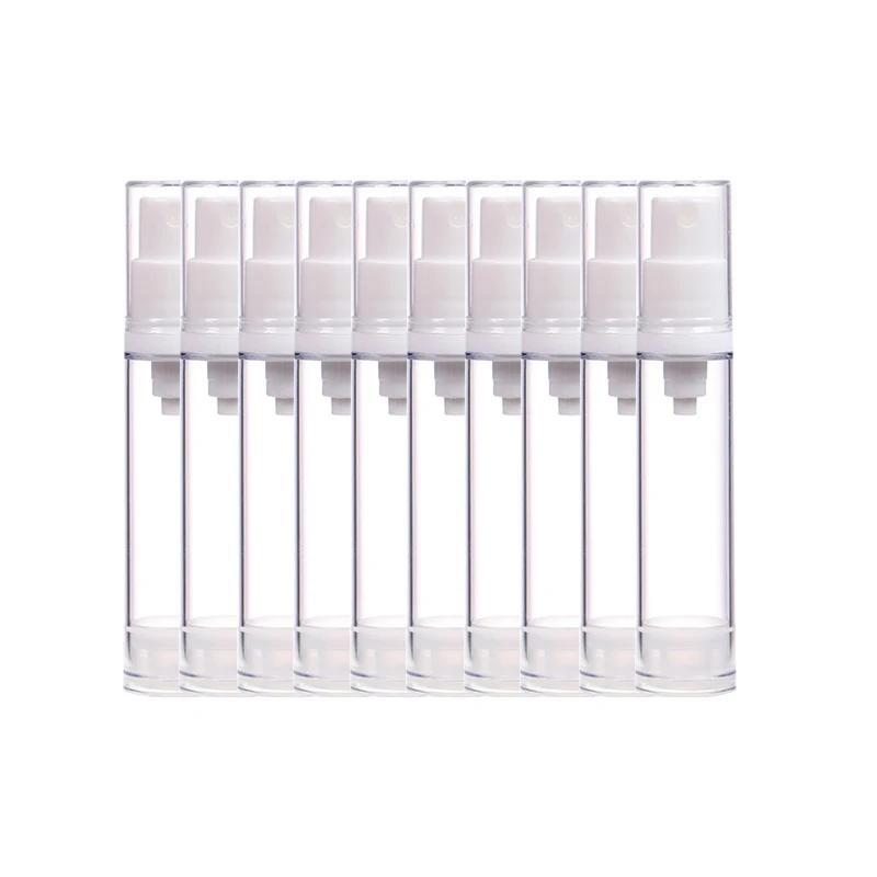 ポータブル詰め替えボトル,リキッドファンデーション,アイクリーム,バキュームローション,トラベルボトル,5ml, 10 ml, 15ml, 10個