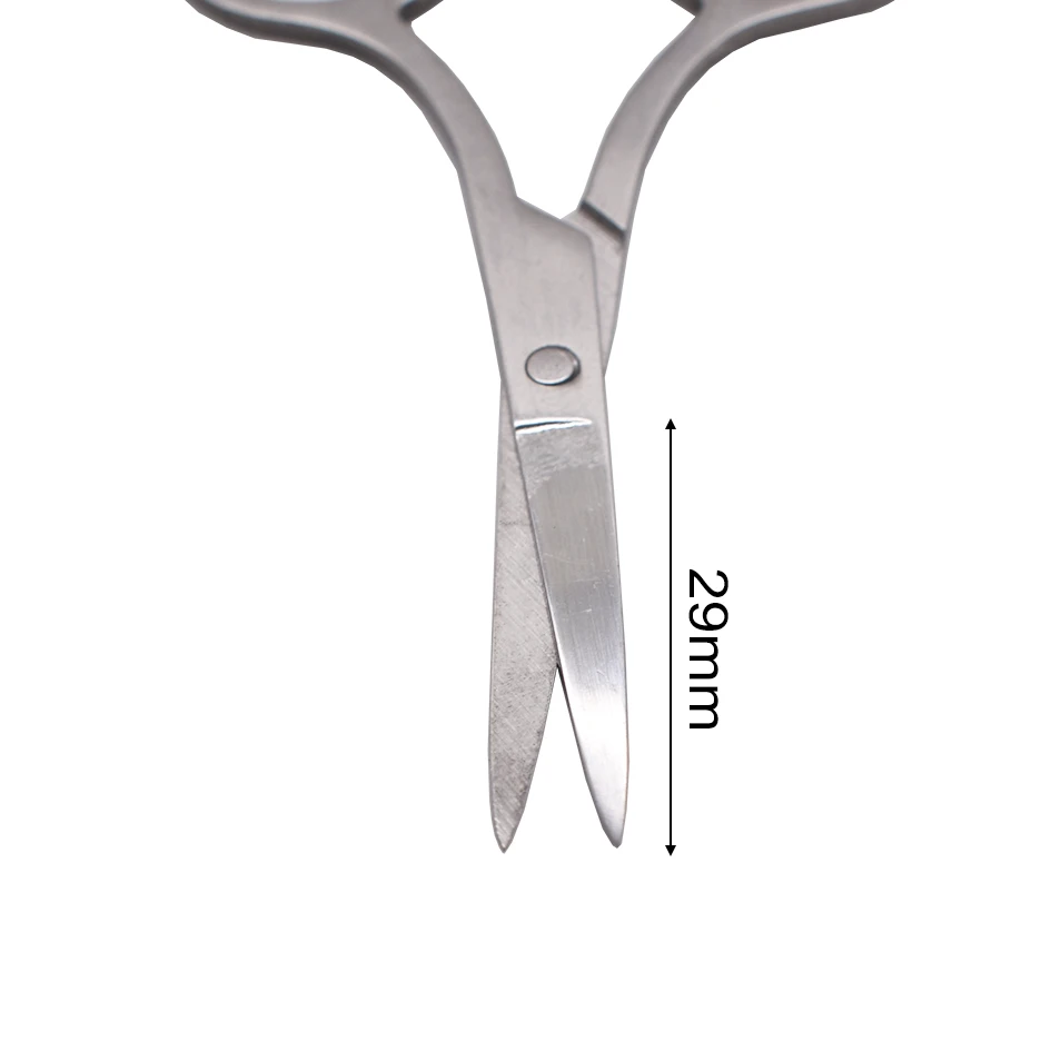 Stainless Steel Makeup Scissor Eyebrow Eyelashes Nose Hair Trim Scissor Sharp Ponit Curve Tip Small Eyebrow Scissor 400pcs/lot