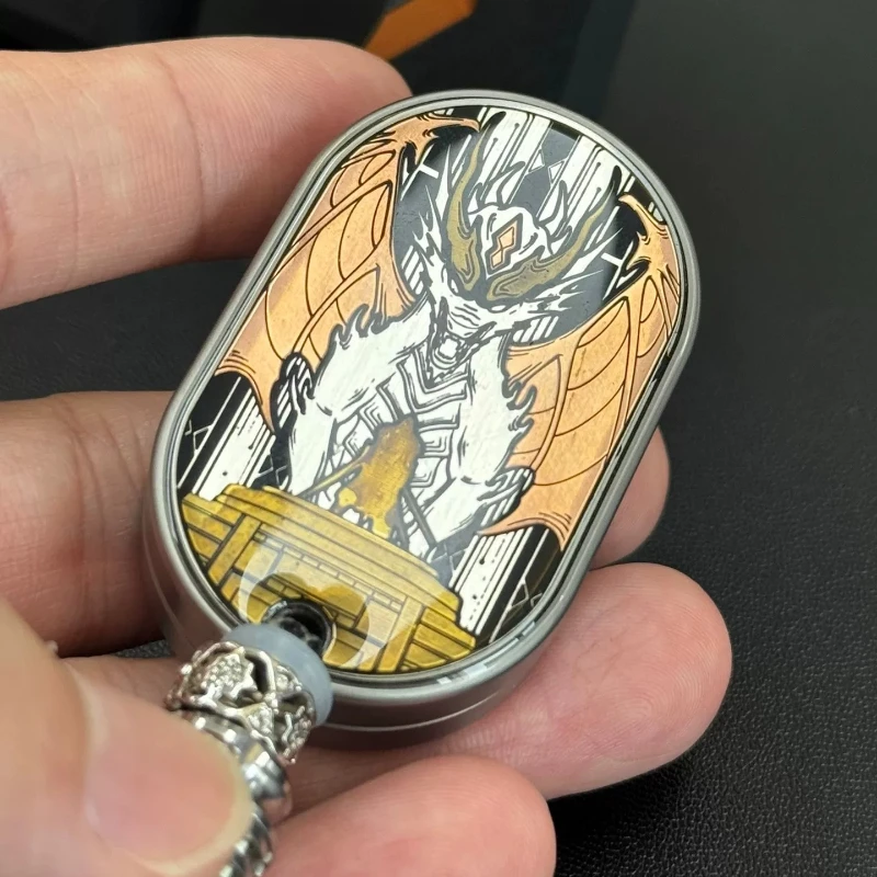 Used EDC, MOT Titanium Dragon Rhythm + Tide Shark Dragon Knight Brass Inlaid Sealing Crystal, price negotiable