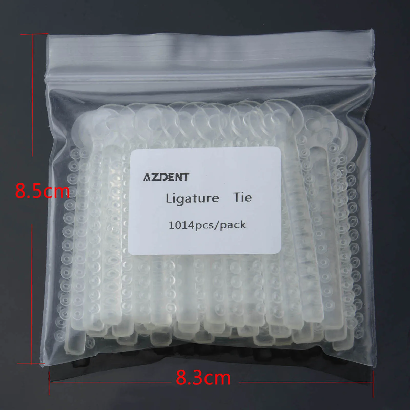 5 Packungen AZDENT Dental Orthodontic Ligaturen, transparent, 1014 Stück/Packung, elastische Bänder, transparente Farbe, Zahnmedizinmaterial – Detail 6