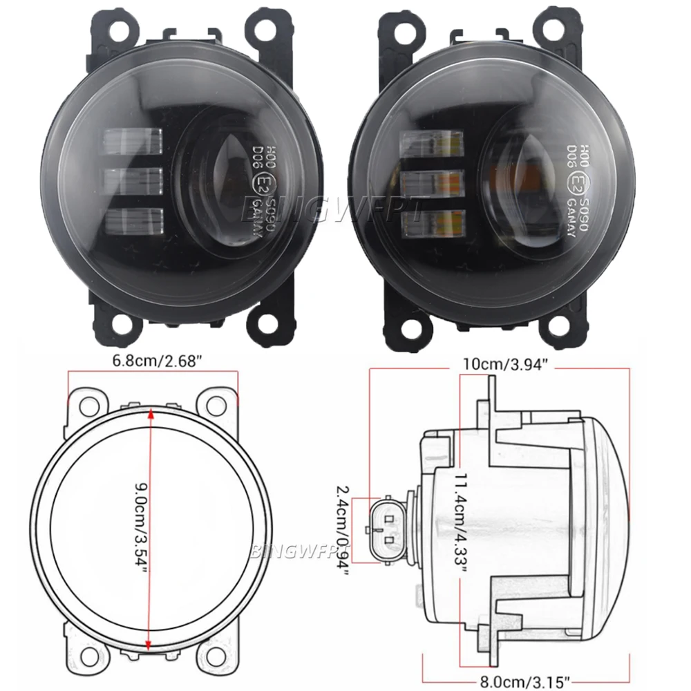 2PCS/LOT High Quality Double LED Fog Lights DRL 12V Driving Light for Suzuki Ertiga ZE NC 2014 2015 2016 2017 2018 2019 2020