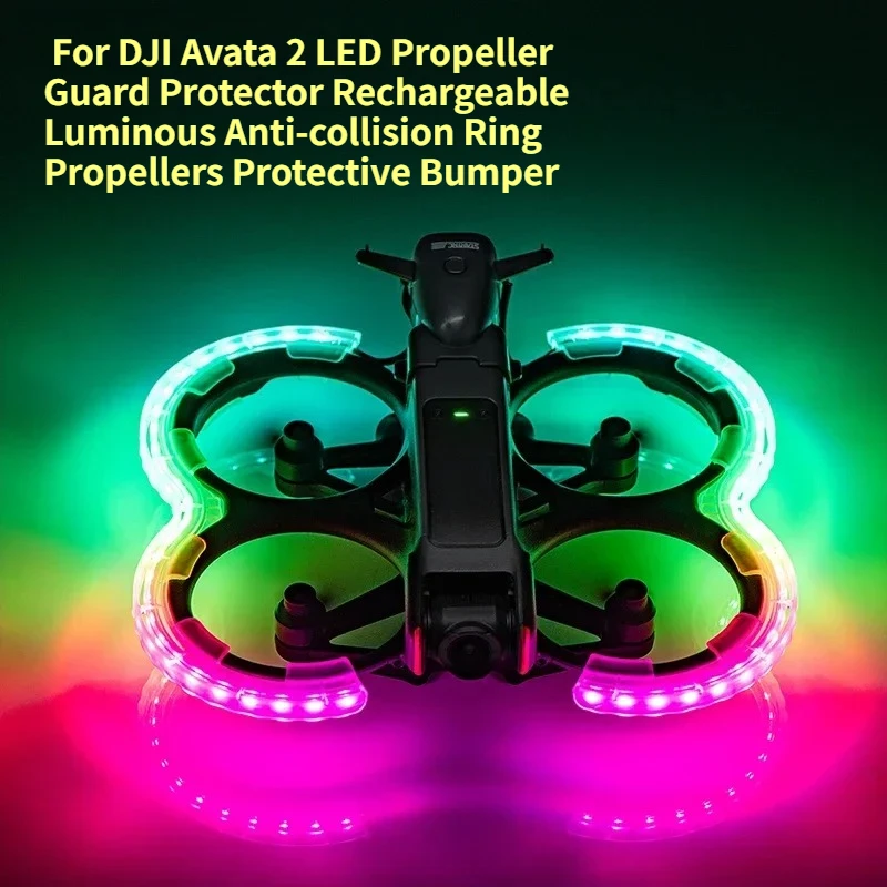 

STARTRC For DJI Avata 2 LED Propeller Guard Protector Rechargeable Luminous Anti-collision Ring Propellers Protective Bumper