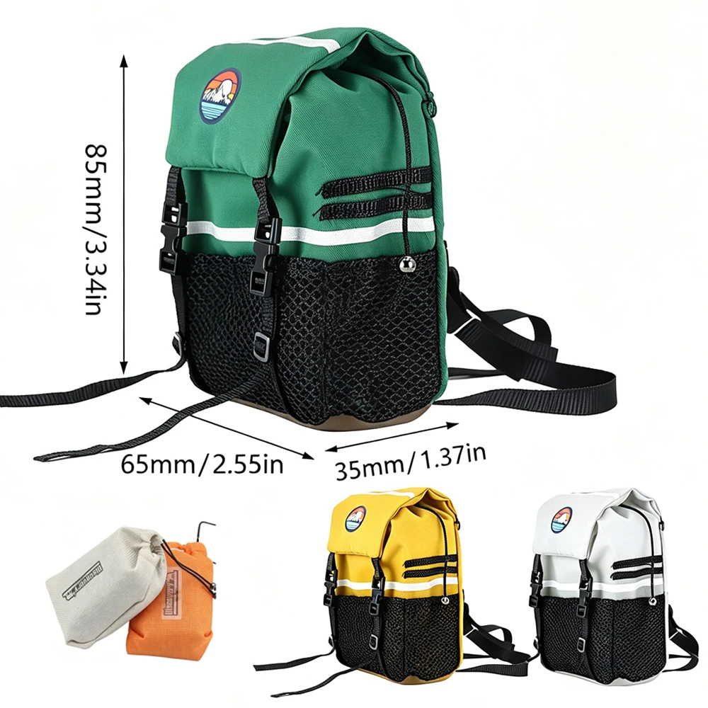 Simulation Backpack Shovel Storage Bag Luggage Handbag Decoration for 1/8 1/10 RC Crawler Car Axial SCX10 Traxxas TRX4 RGT