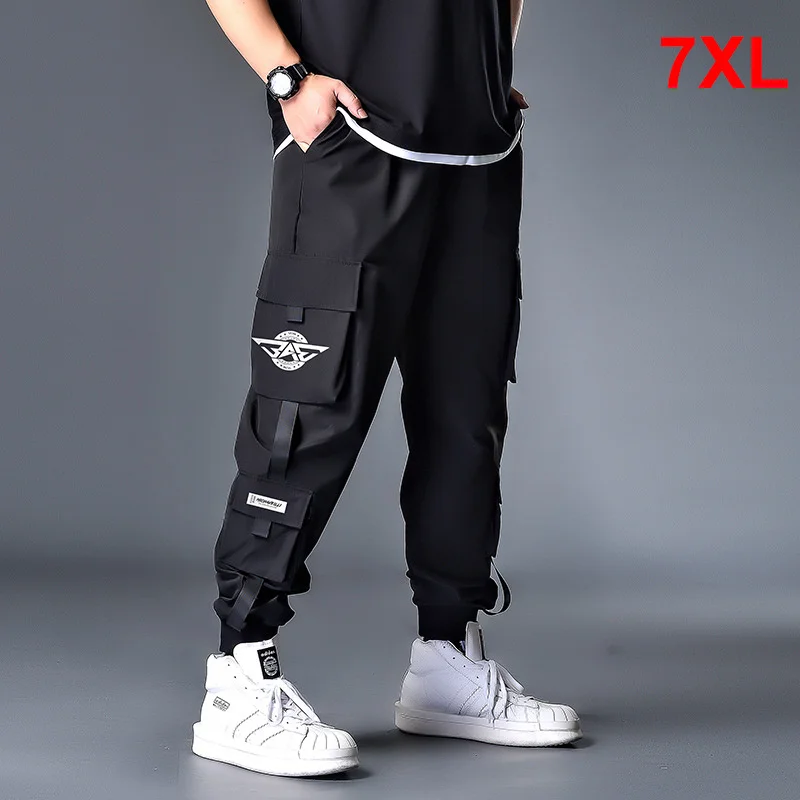 

Hip Hop Streetwear Pant Men Oversize Cargo Pants Sweatpants Male Jogger Trousers High Quality Plus Szie 6XL 7XL HX413