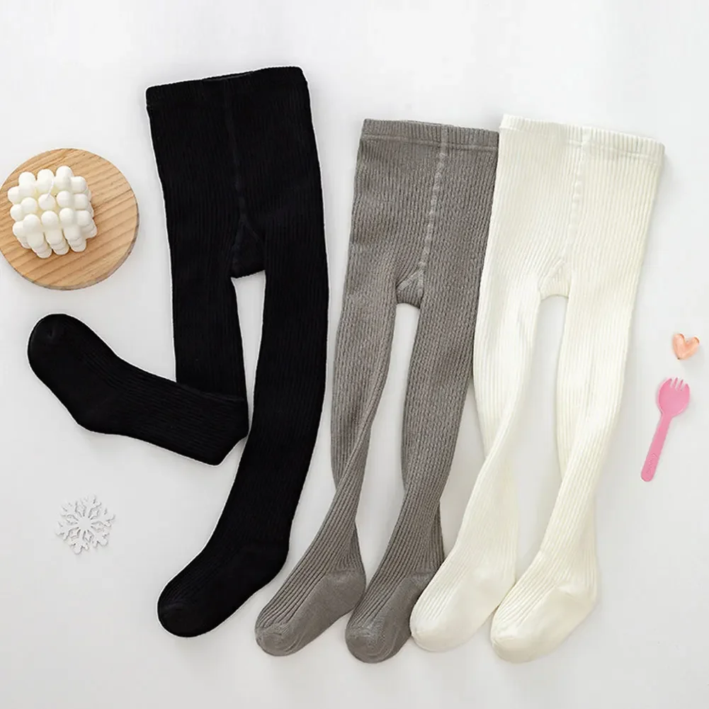 

Stripes Design Thin Fleece Lined Baby Girls Leggings Winter Plus Thick Warmth Cotton Tights Toddler Kids Keep Warm Pantyhose