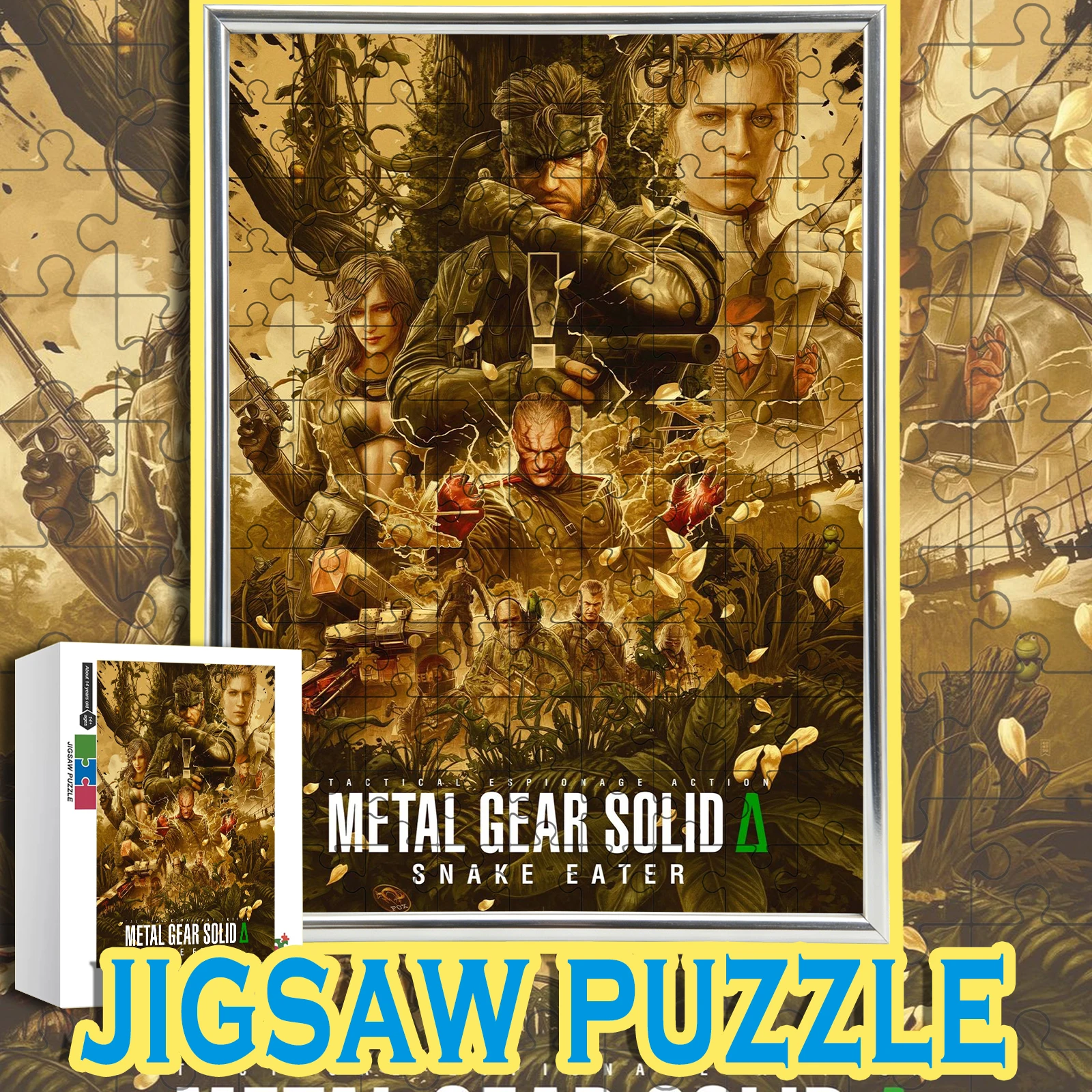 

Metal Gear Solid Snake Eater Wooden Puzzle 108/200/300/500/1000pcs - Naked Snake & Jungle Warfare Art