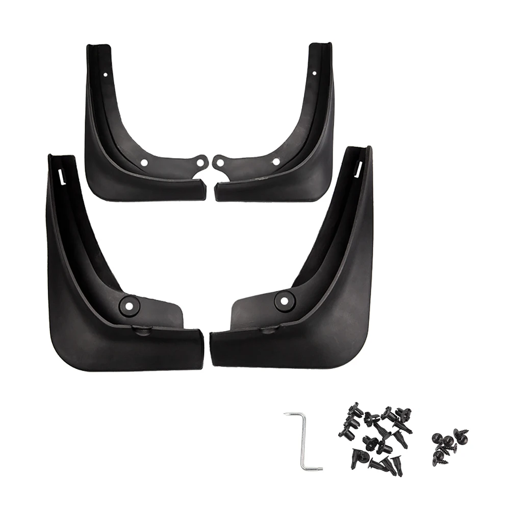 

Front & Rear Mud Flaps with Accessories for Tesla Model 3 2017 2018 2019 2020 2021 2022 PP + PVC