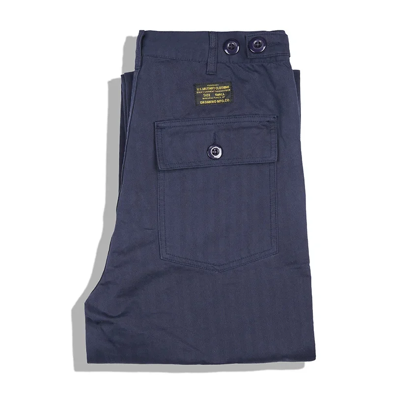 

OKONKWO-Herringbone Pattern Trousers European Military OG-107 Work Casual Pants Outdoor Trekking Camping Longs Tooling Overalls