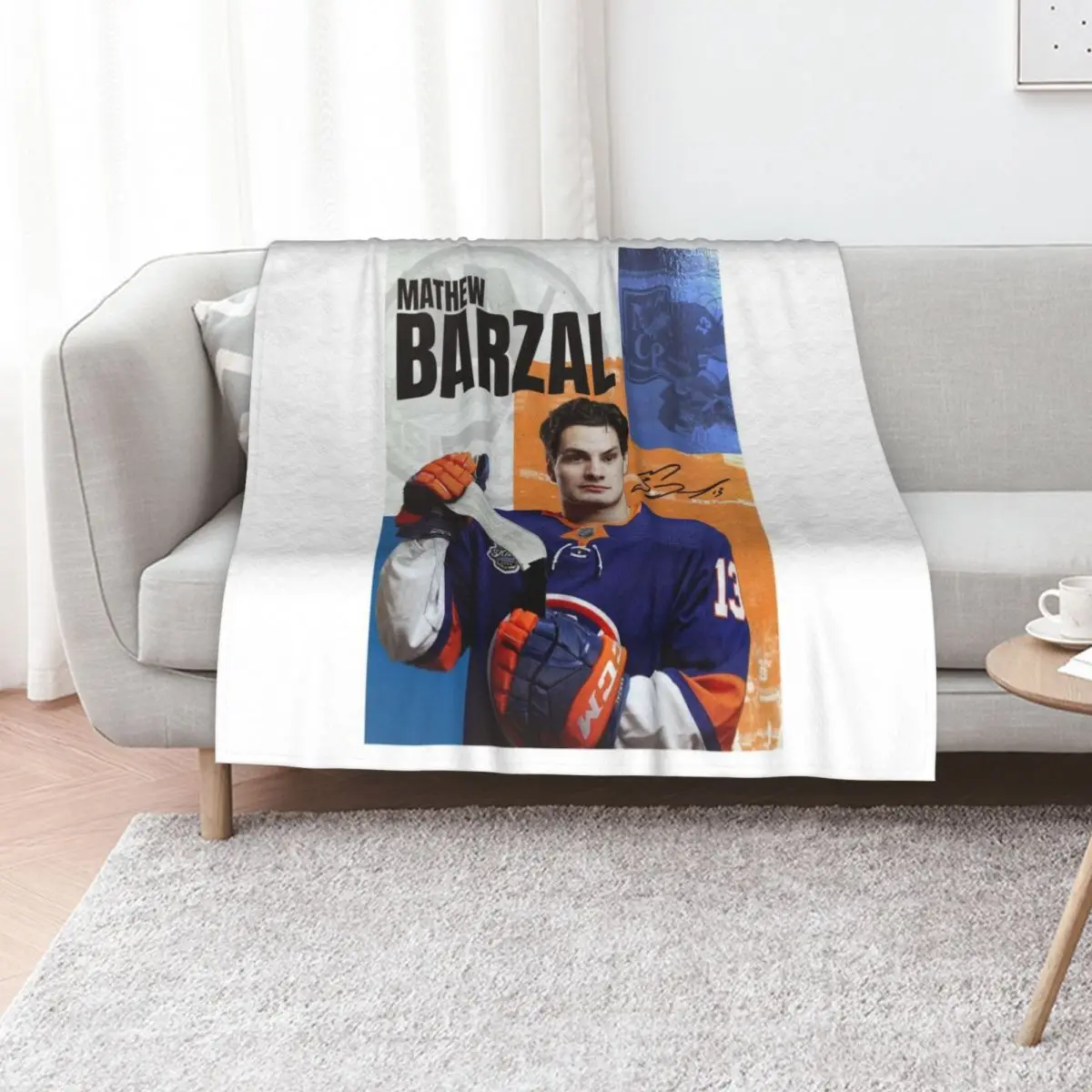 Mathew Barzal Throw Blanket Nap Baby Bed Fashionable Large Blankets