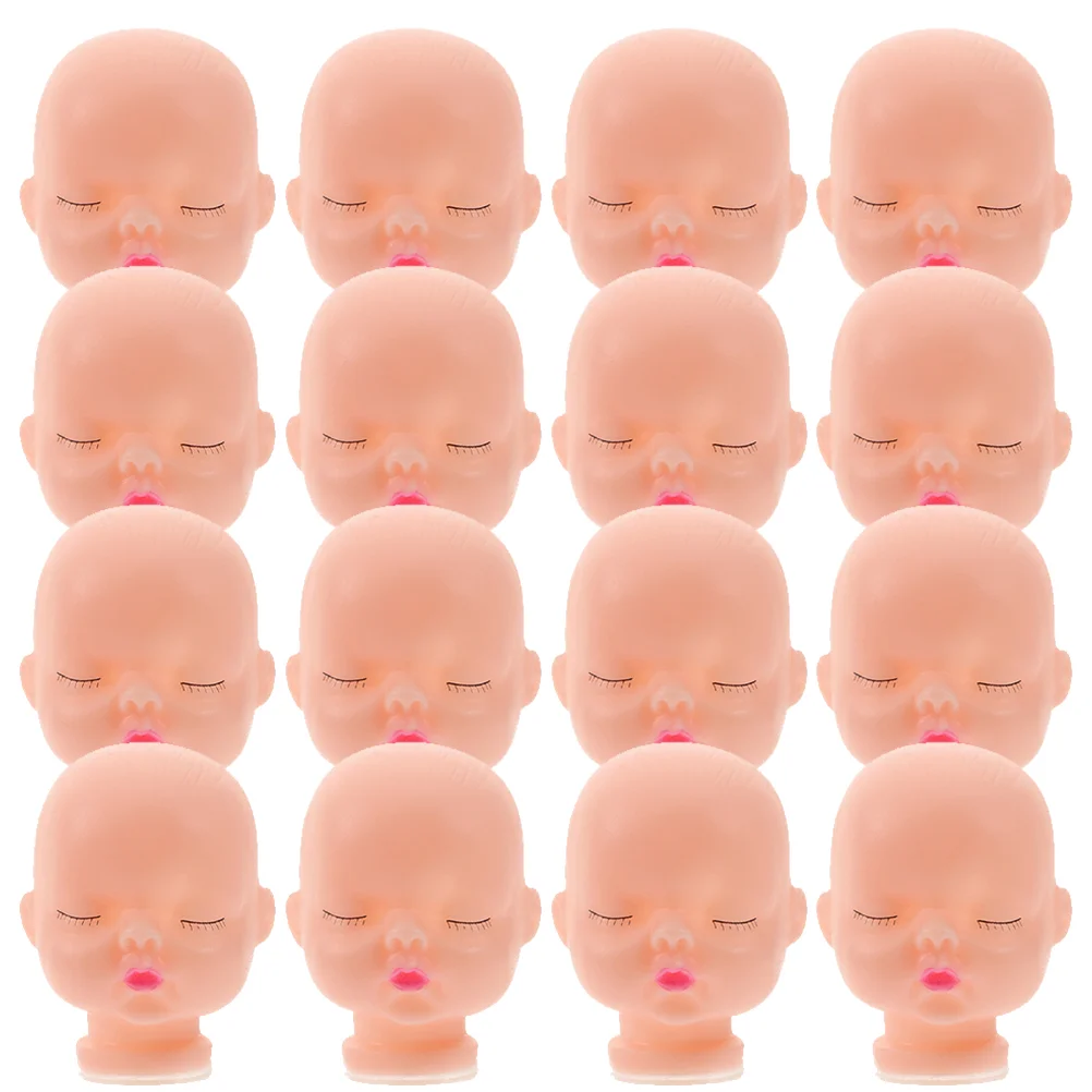 

20 Pcs Vinyl Head Mini Plush Parts Face Crafting Fly Small Heads Baby Reborn Dolls Faces Model