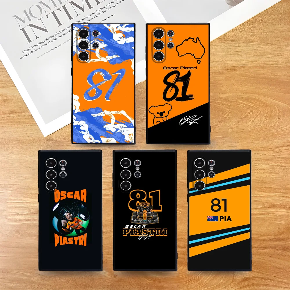 F1 Racing 81 O-Oscar P-Piastri Phone  For Samsung Galaxy S25 S24 S22 S23 Ultra S21 S20 Plus 5G Frosted Non-Slip Full Cover