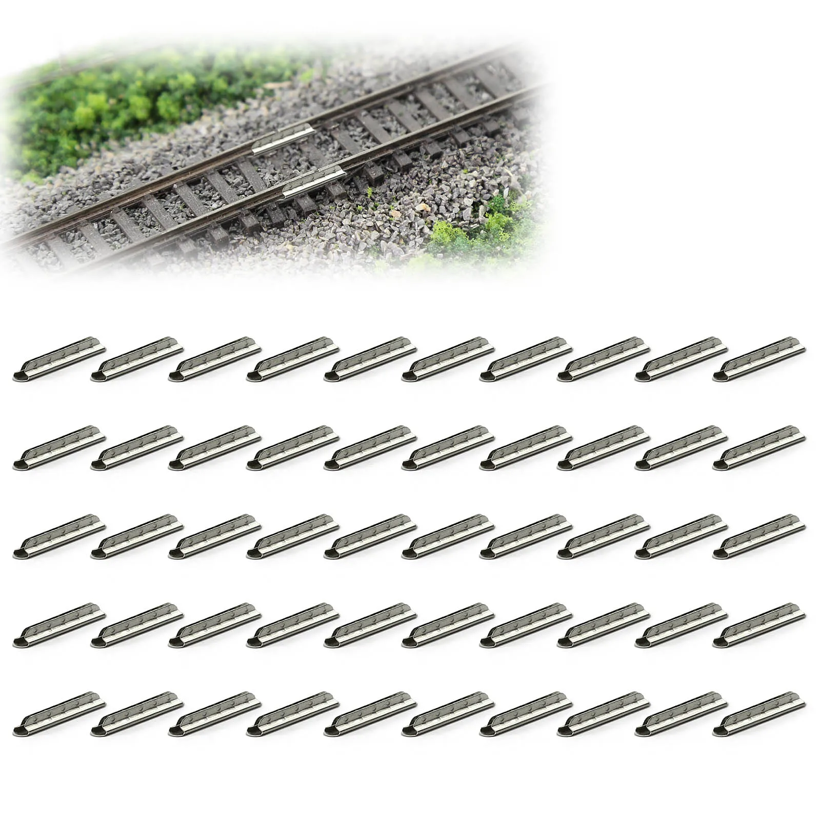 

GD01 50pcs PIKO BACHMANN Fishplates Track Rail Joiners for Code 80 83