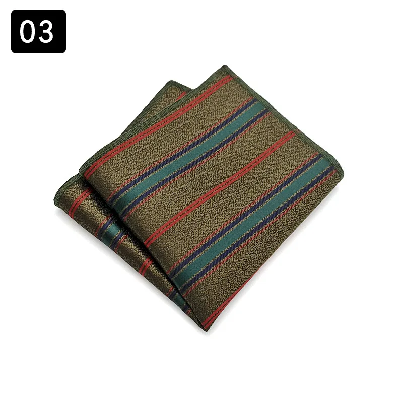 Sapu Tangan Pria Bergaris Kotak-kotak Geometri Paisley Sapu Tangan Bisnis Handuk Dada Persegi Saku 24*24CM