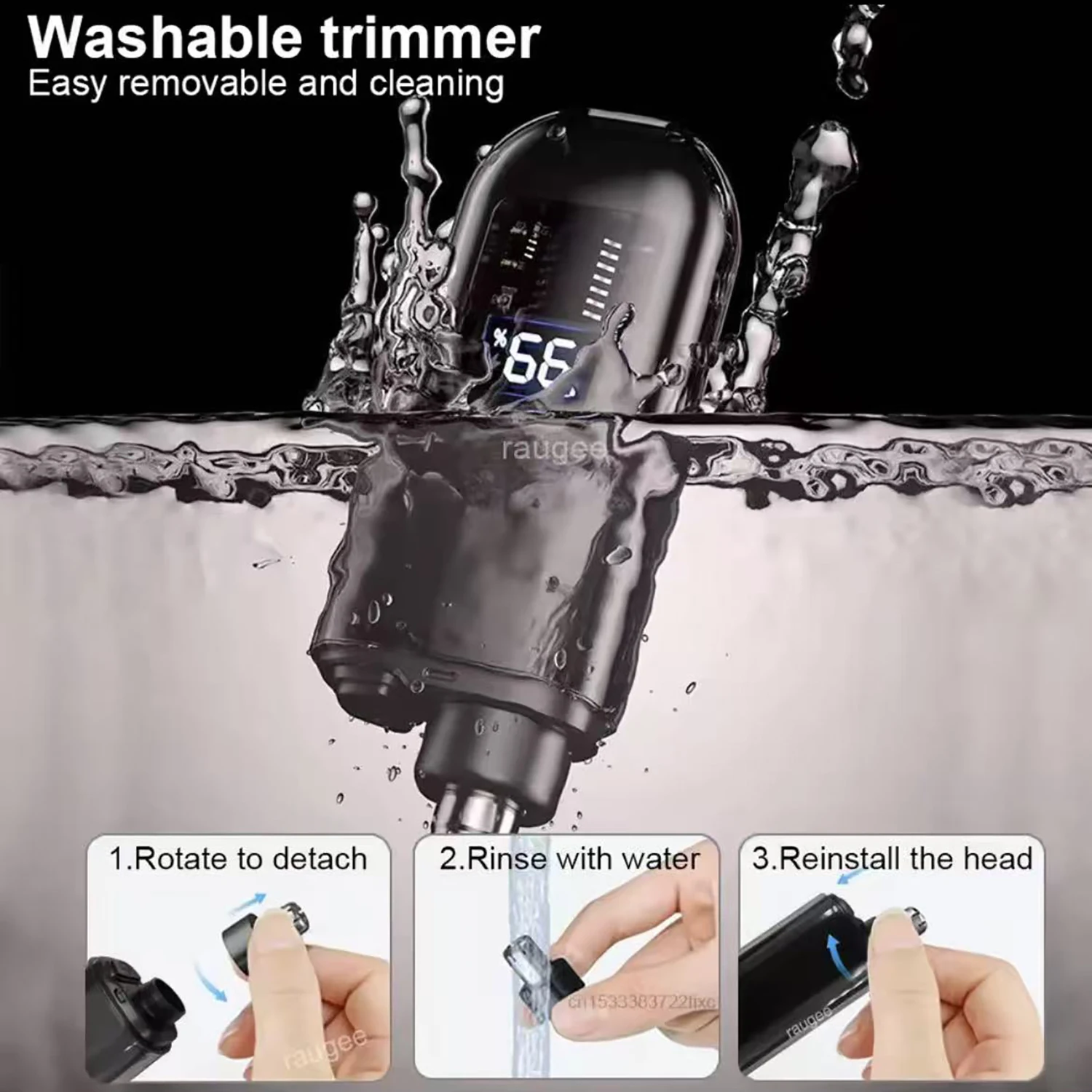 Cocok untuk Pria Wanita USB pengisian daya pemangkas bulu hidung dan telinga pemotong bulu hidung elektrik portabel desain kompak mini pengisian cepat