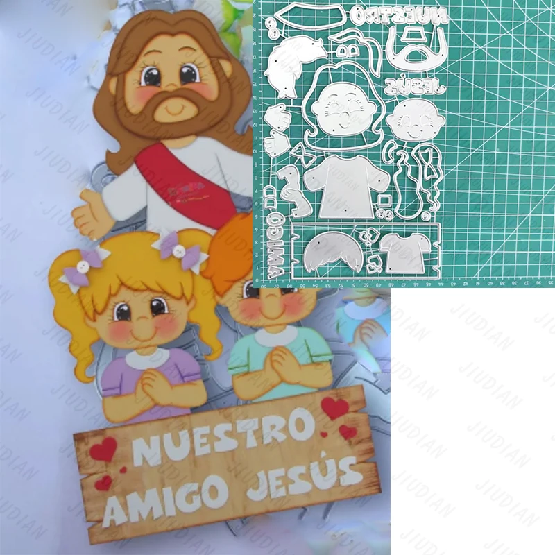

New Priest Letter Child Metal Cutting Dies Scrapbooking Mold Stencil Die Cuts Card Making DIY Craft Embossing Dies For