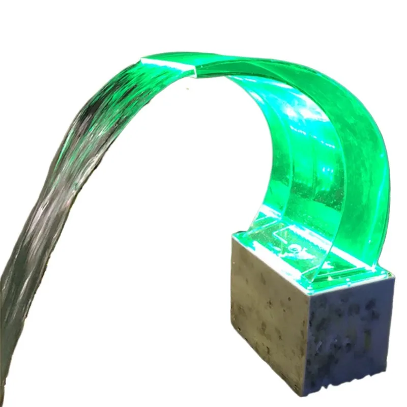 

Garden Waterfall Acrylic LED Waterfall Spillway Pool Fountain and Waterfall
