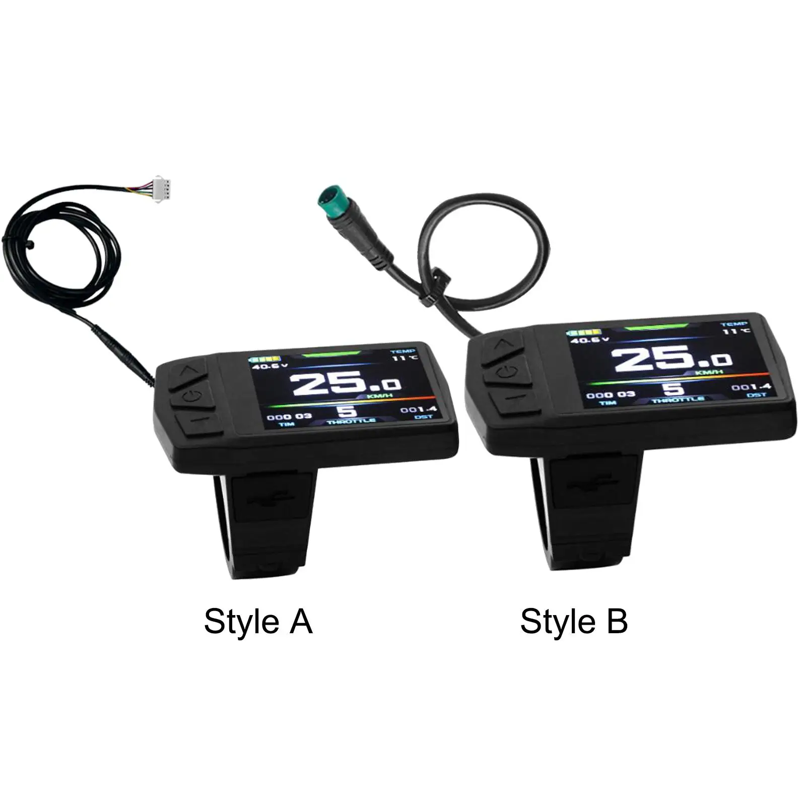 Ebike Digital Display Time and Speed Indicator 5V USB with Battery Display for