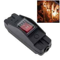 Inline Cord Switch 25A 125V/250V AC Red LED Lighted ON/Off Power Switch for High Amp Electric Appliances with Waterproof Cover