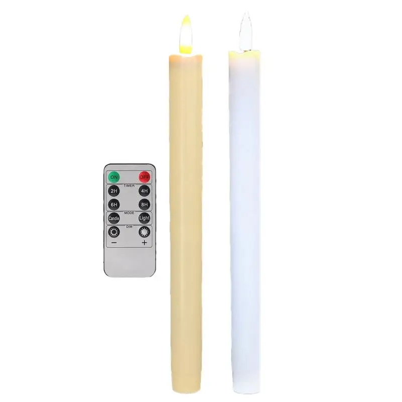 

LED Flameless Taper Candles LED Window Candles 8.8 Inches Dripless Battery Operated Flickering Warm Light Candle For Fireplace