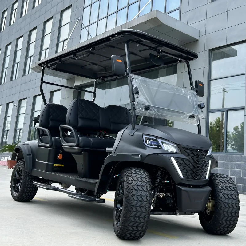 4 6 8 Seat 48V 72V Solar Panel Trolley Lithium Battery 14 Inch Tire Electric Golf Cart Dune Buggy Off-Road Golf Cart