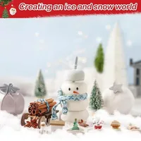 Wholesale Fluffy Artificial Fake Snow Christmas Fake Snow Cotton Fiber Stuffing Snow Covering for Winter Scene Props Doll Filler 4