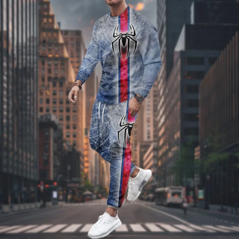 

2025 Men's Quick-drying Long-sleeved Trousers Suit Fashion Trend High-quality Simple Suit Luxury Casual Y2K 3D Printing Suit