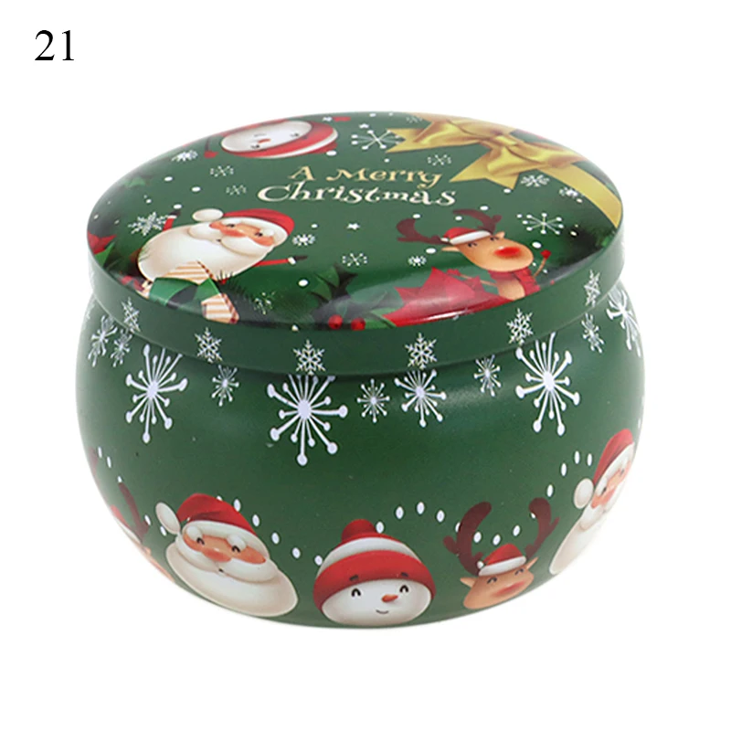 Christmas Metal Tin Jars Coffee Tea Spice Candy Jewelry Storage Case Aromatherapy Jar Candle Making Containers Decorations Boxes