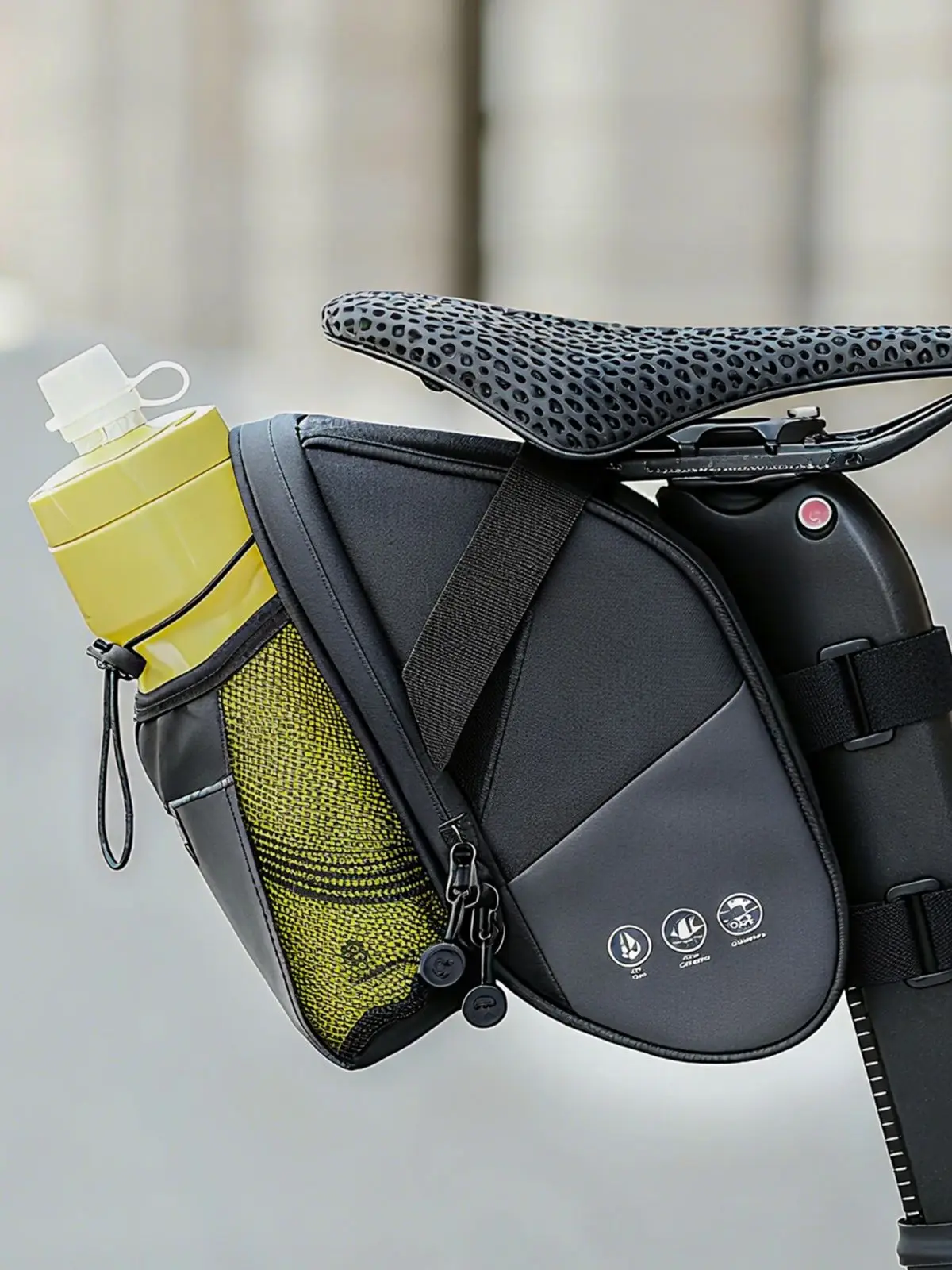 AliExpress OFFBONDAGE Bike Seat Bag with Water Bottle Holder Bag Waterproof Reflective 2L Bicycle Saddle Bag Storage mtb Bike Tail Bag