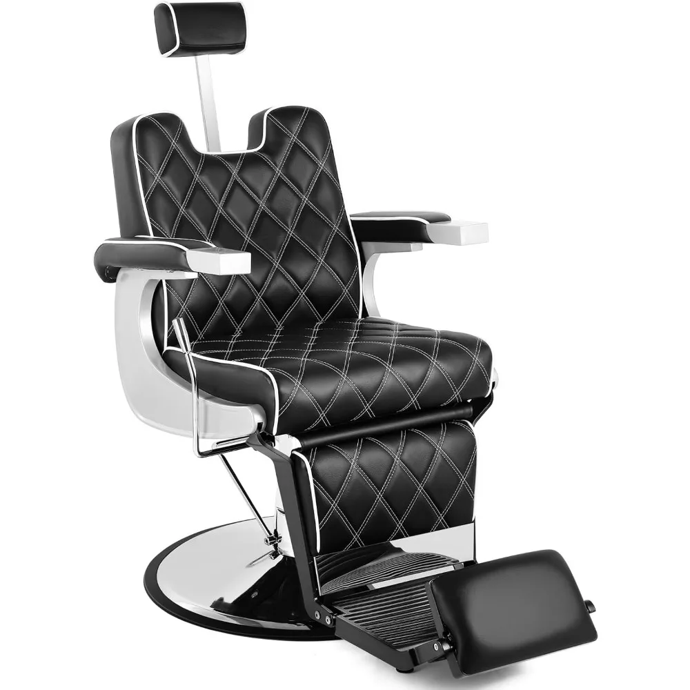 All Purpose Barber Chair Wide Backrest Reclining Salon for Hair Stylist Tattoo Makeup Chair for Salon Equipment