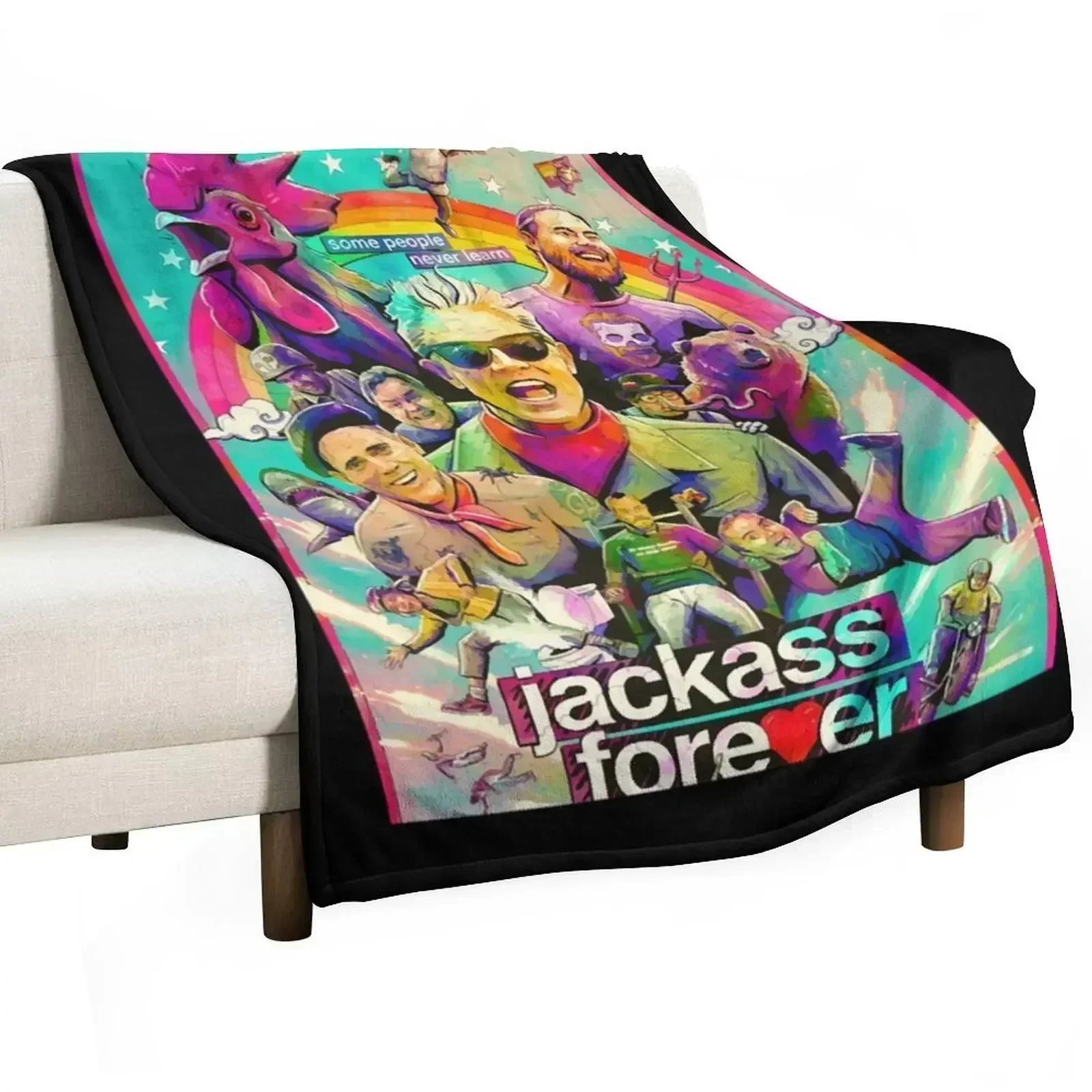 Lover Gift The Movie Jackass Stunts Video Gamer Throw Blanket Flannel Fabric Baby Sofa Winter beds Hairys Blankets