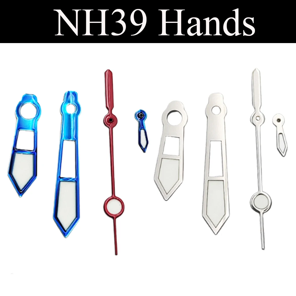 Nh39 uhrzeiger silber/blau grün leuchtend fit nh39 uhren bewegungs teile