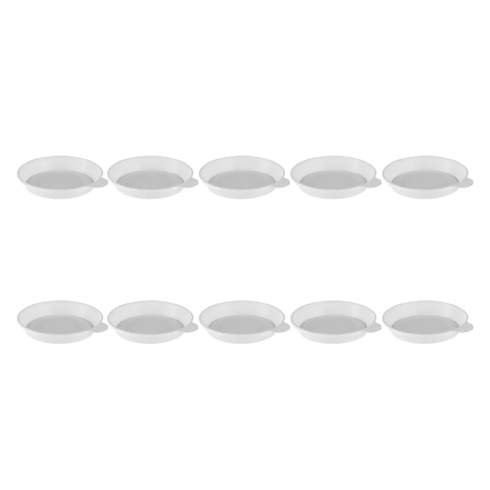 10Pcs Plastic Red Round Plant Pots Tray Flower Pot Saucer 8.2cm Diameter for Succulent Plants Garden Bonsai Balcony