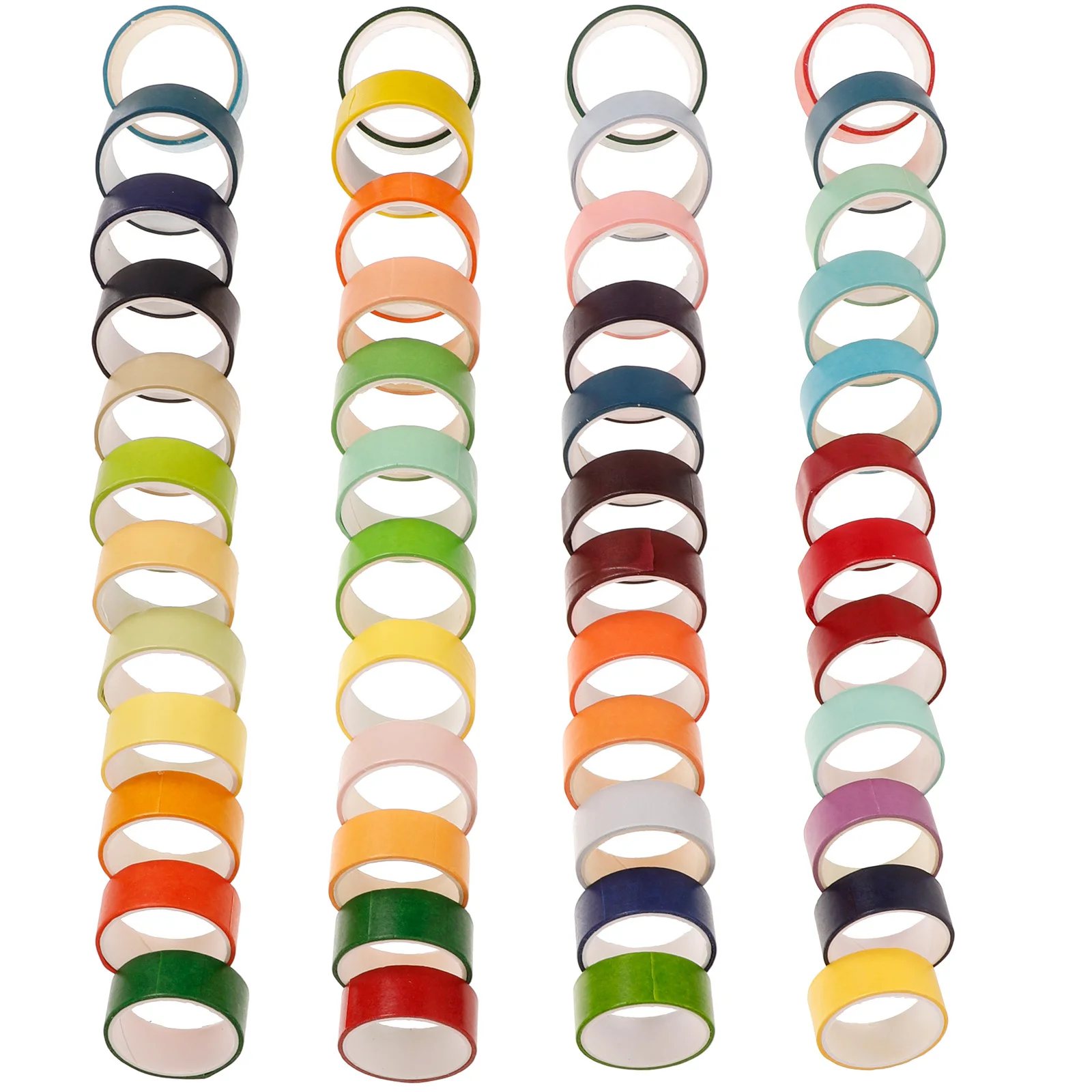 

48 Rolls Colored Tape Making Decoration Stationery Diy Scrapbook Tapes Whisper Paper Basic Washi Scrapbooking
