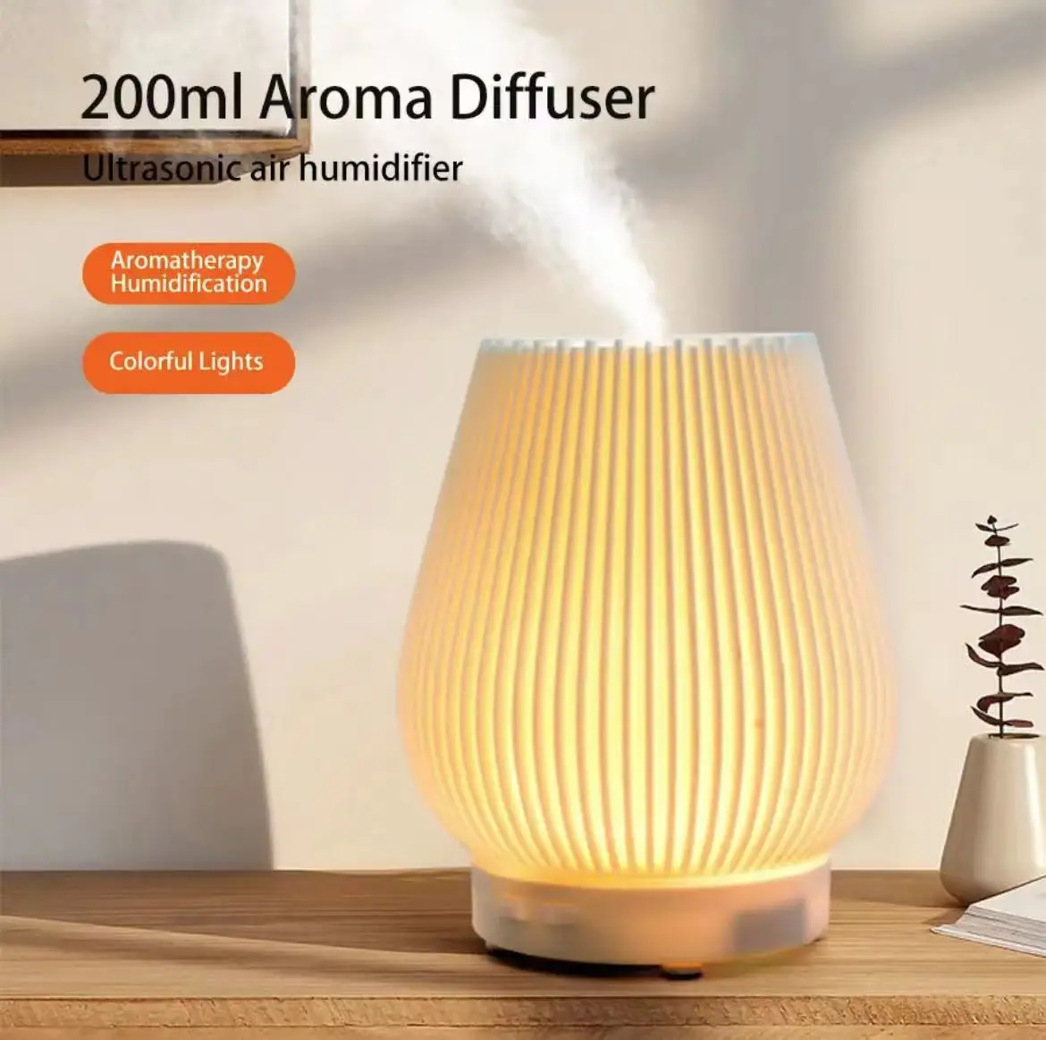 Aroma Diffuser Humidifier Sprayer Portable Home Appliance 200ml Electric Humidifier Desktop Home Fragrance Perfumes