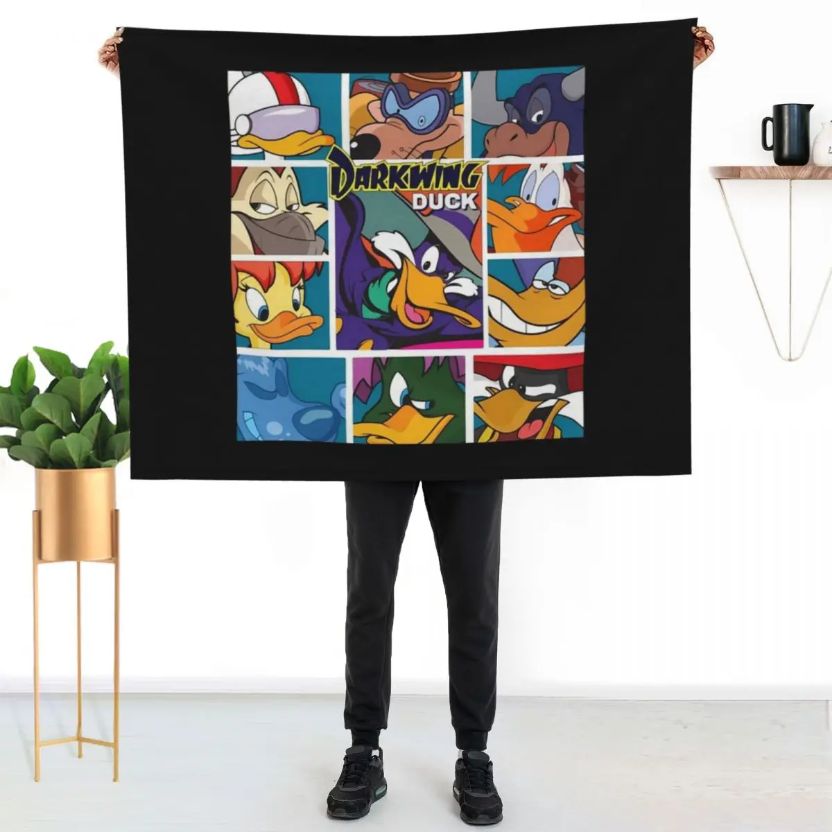 Duck Darkwing And Friends Throw Blanket Lightweight Warm Blanket for Indoor Outdoor Use