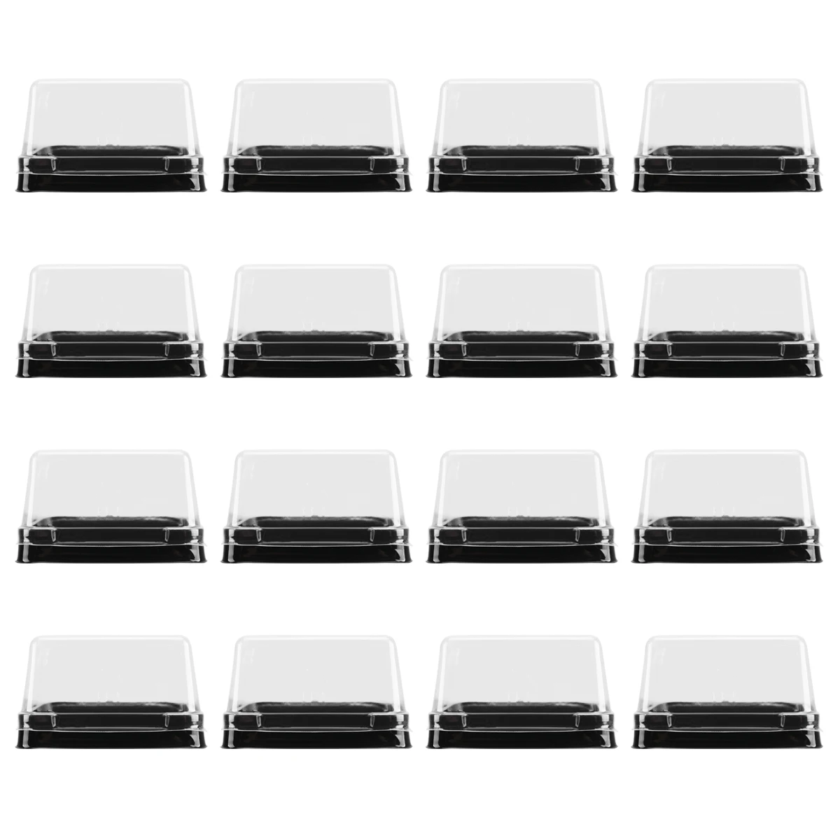 

100pcs Food Packaging Boxes Cake Container Transparent Cover Lightweight For Wedding Birthday Party Christmas Cake Box