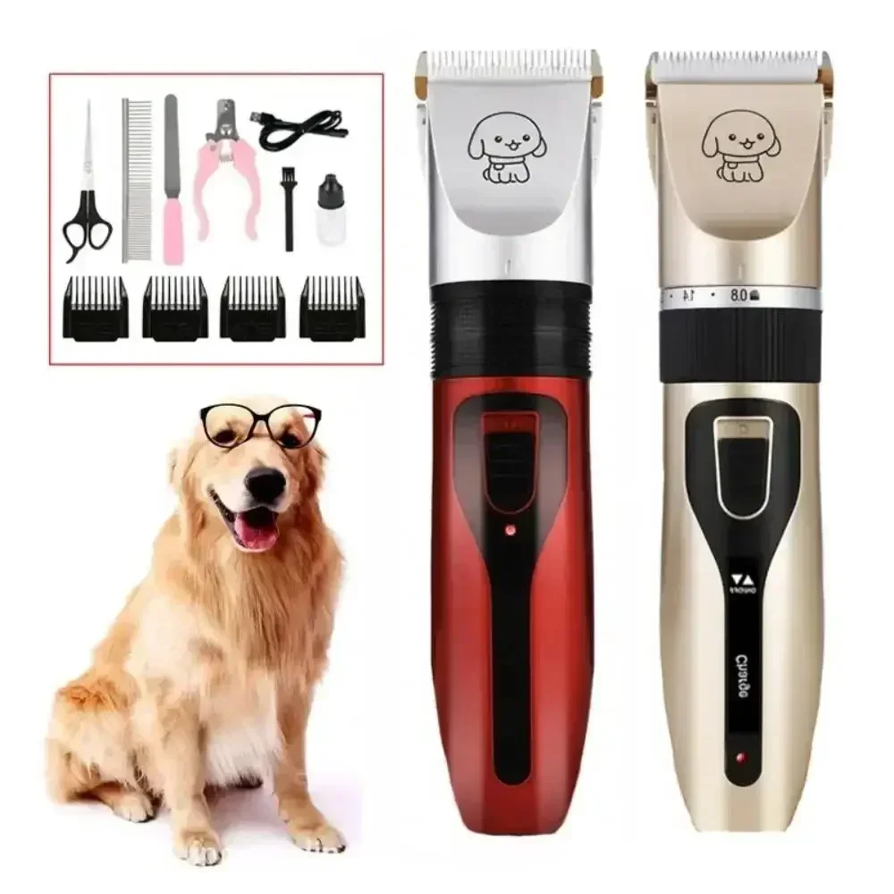 Dog hair trimmer, pet electric beauty trimmer, USB rechargeable shaver, low decibel professional animal hair clipper