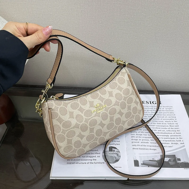

2025 New Women's Monogram Underarm Bag, Vintage Chain Strap Sling, Niche Mahjong Purse for Daily, Chic & Versatile