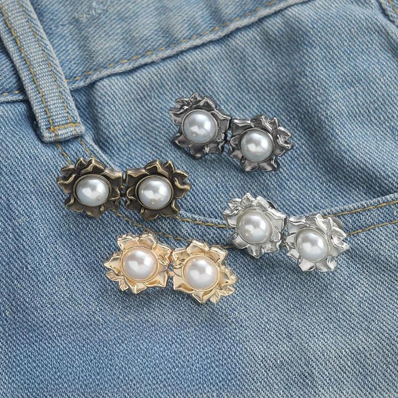 

Регулируемая застежка-лепесток для талии, съемная пуговица-регулятор талии для юбок, джинсов, одежды DIY — модный аксессуар