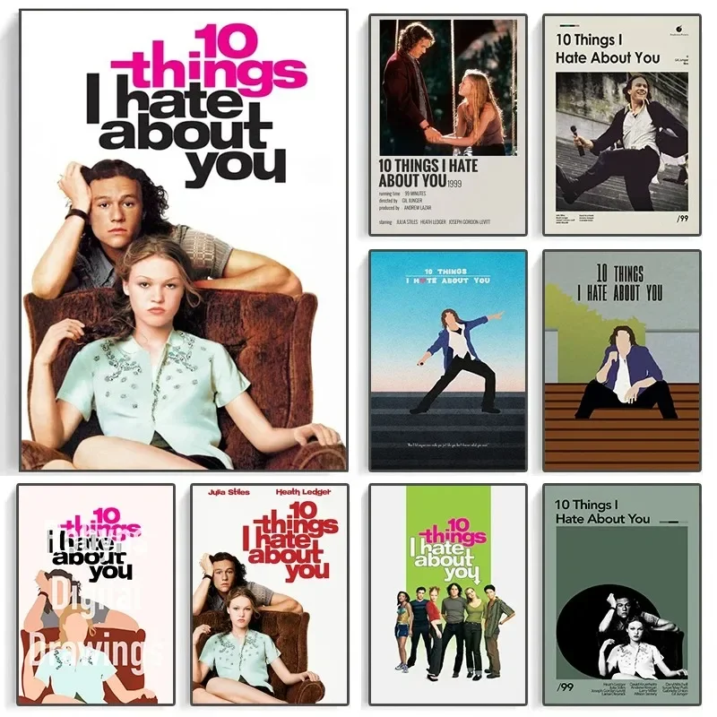 Canvas Painting HD Print Wall Art Picture 10 Things I Hate about You Movie Poster 90's Classic Films for Living Room Home Decor